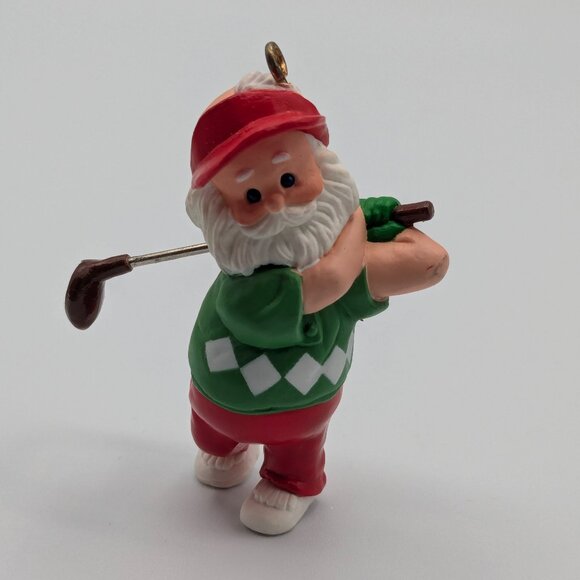 Hallmark Keepsake On the Links 1989, Santa Golf Vintage Christmas Ornament - Picture 1 of 11